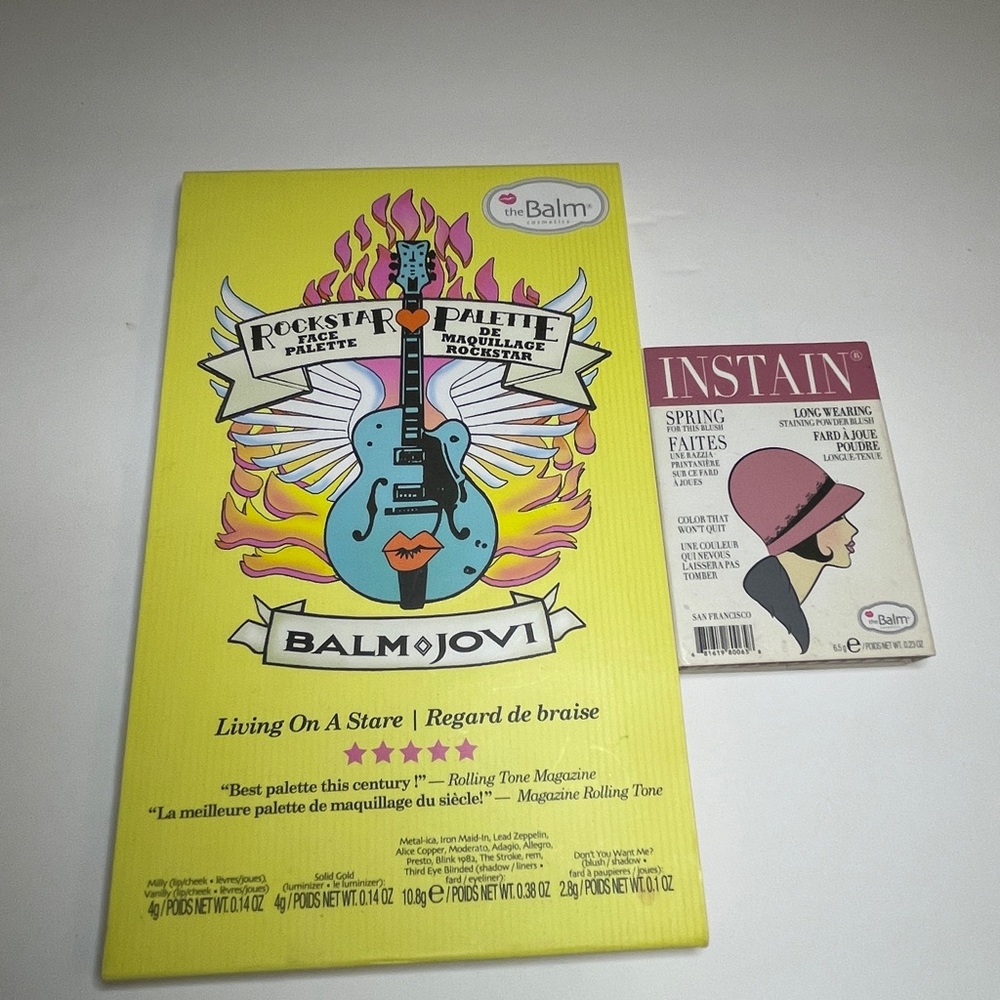 theBalm balm jovi palette and Instain blush